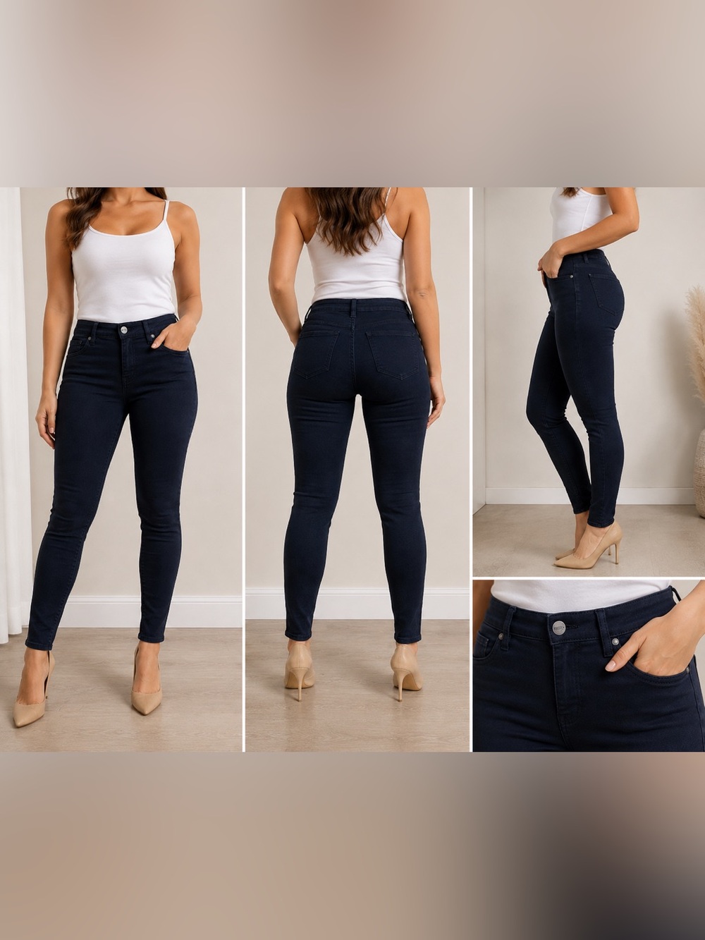 Buffalo David Bitton High-Rise Midnight Blue Skinny Jeans